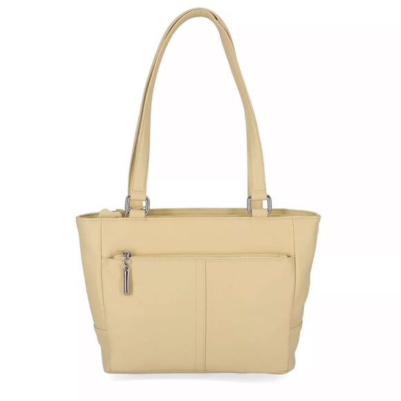 NWT GIANI BERNINI Nappa Classic Leather Tote yellow - Picture 1 of 4